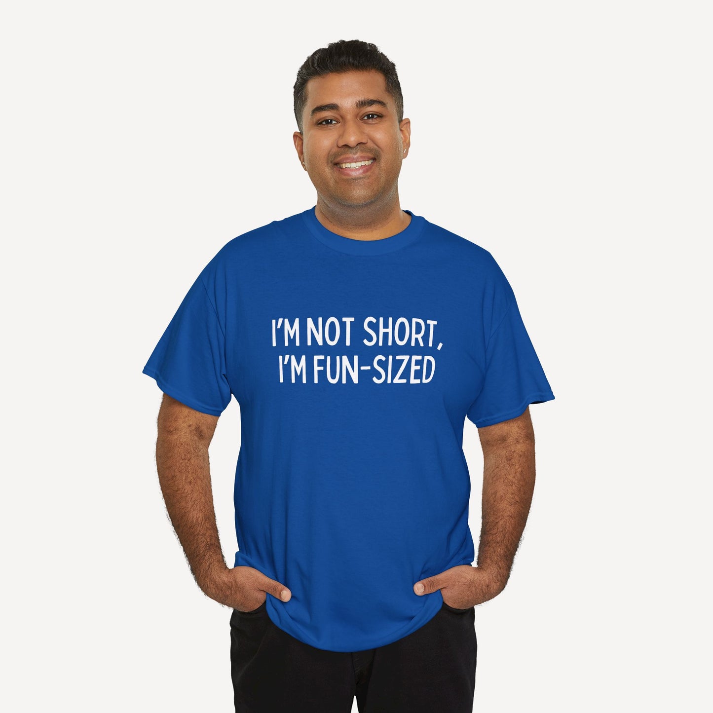 I’m Not Short, I’m Fun-Sized - Funny Sayings for Men T-Shirts - Mens Unisex Cotton T-Shirt Graphic Printed Design Casual Short Sleeve Tee Tops