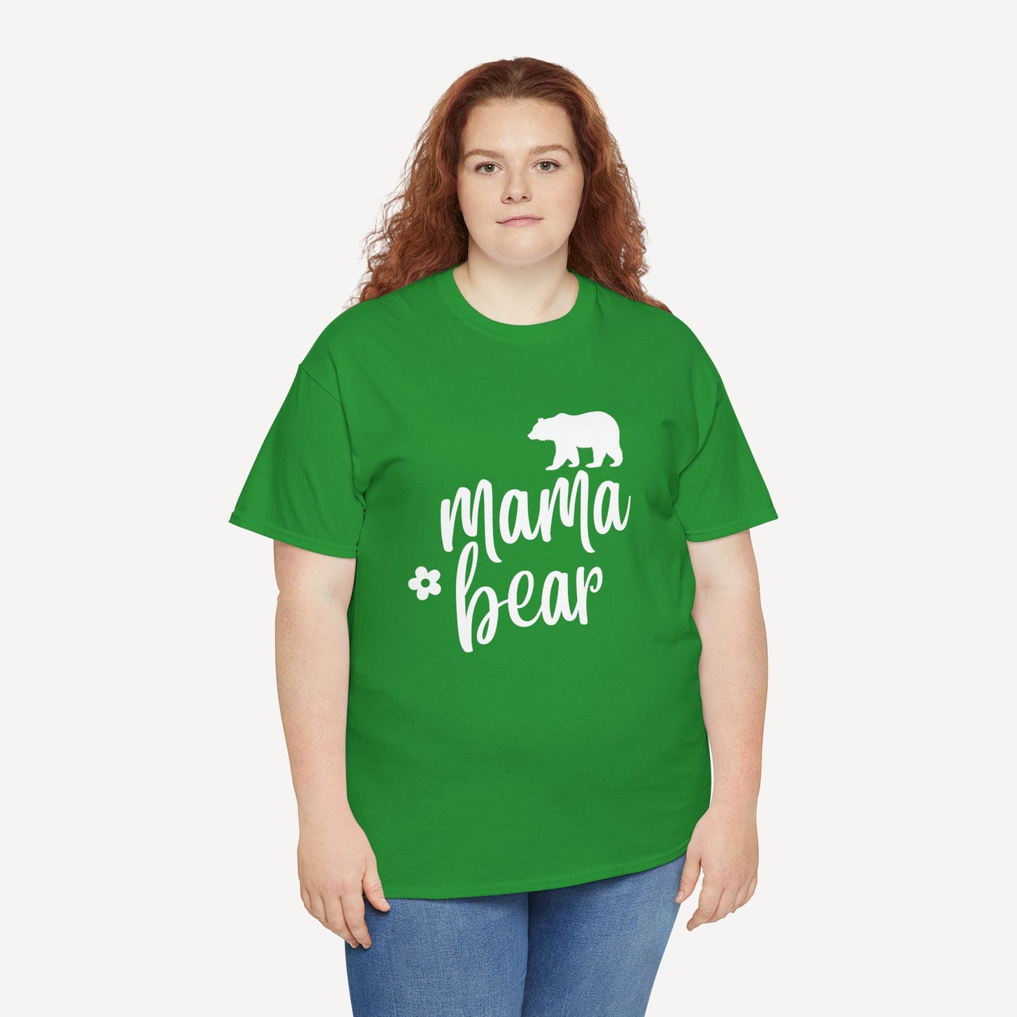 Mama Bear - Funny Mom T-Shirt - Women's Unisex Cotton T-Shirt Graphic Printed Design Casual Short Sleeve Tee Tops