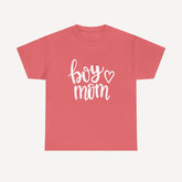 Boy Mom - Funny Mom T-Shirt - Women's Unisex Cotton T-Shirt Graphic Printed Design Casual Short Sleeve Tee Tops