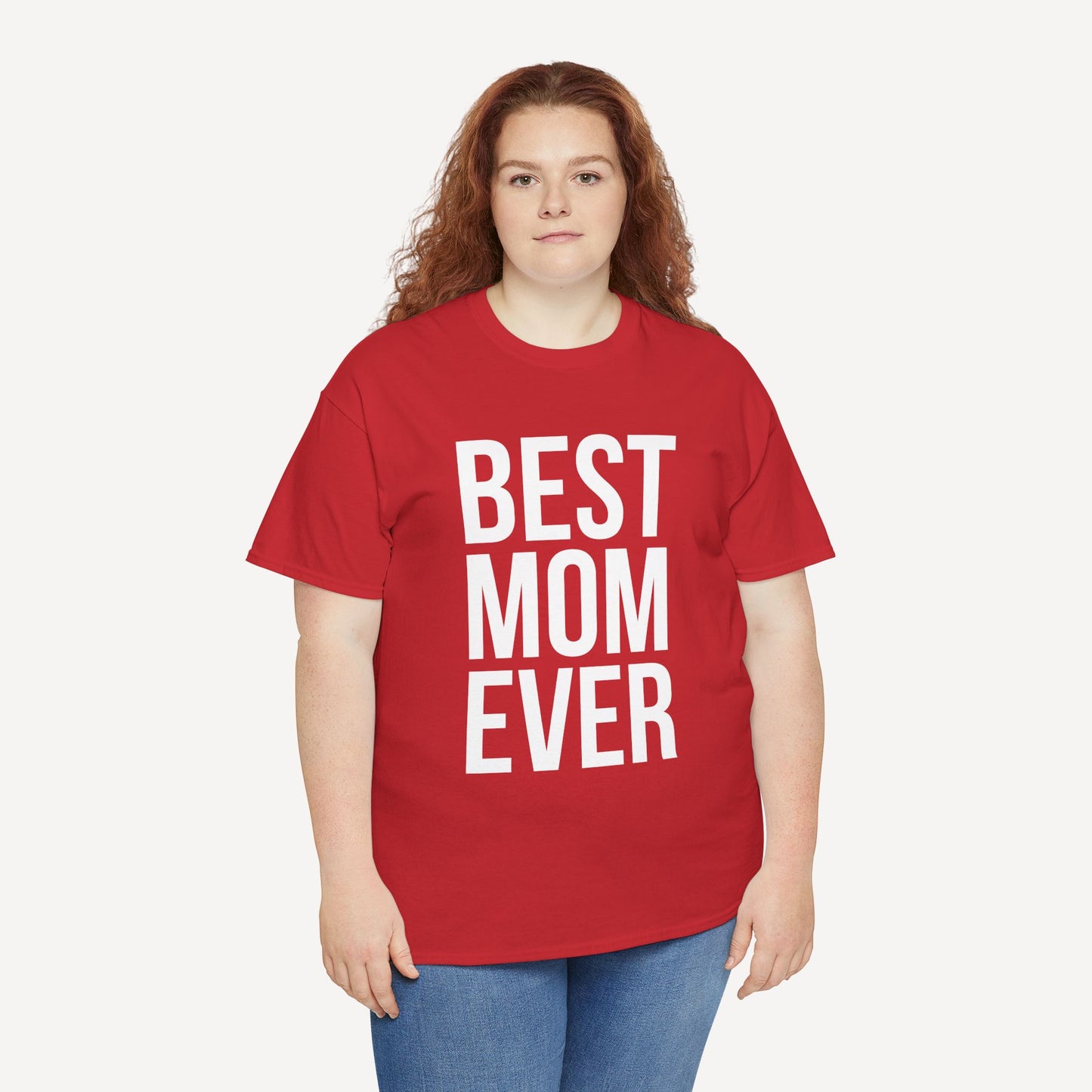 BEST MOM EVER - Funny Mom T-Shirt - Women's Unisex Cotton T-Shirt Graphic Printed Design Casual Short Sleeve Tee Tops