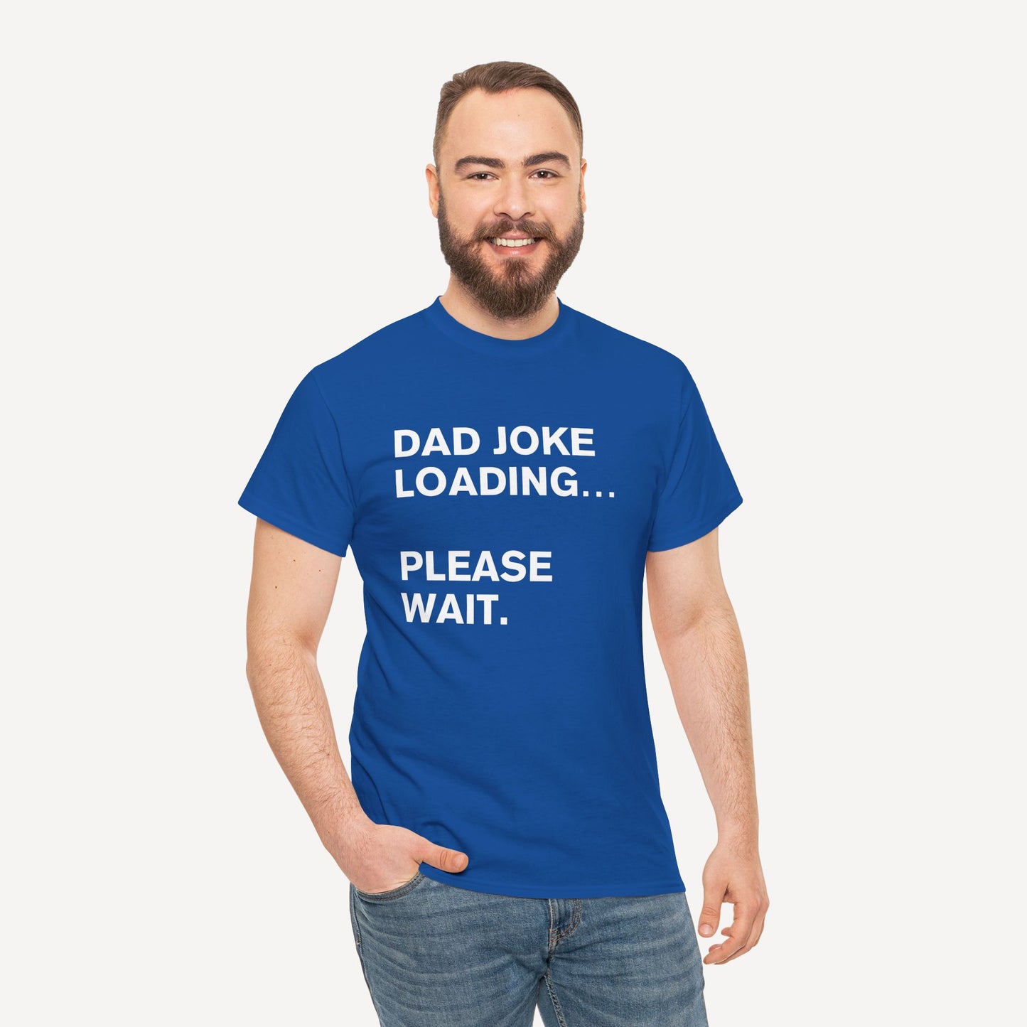 Dad joke loading… please wait. - Funny Sayings for Men T-Shirts - Mens Unisex Cotton T-Shirt Graphic Printed Design Casual Short Sleeve Tee Tops