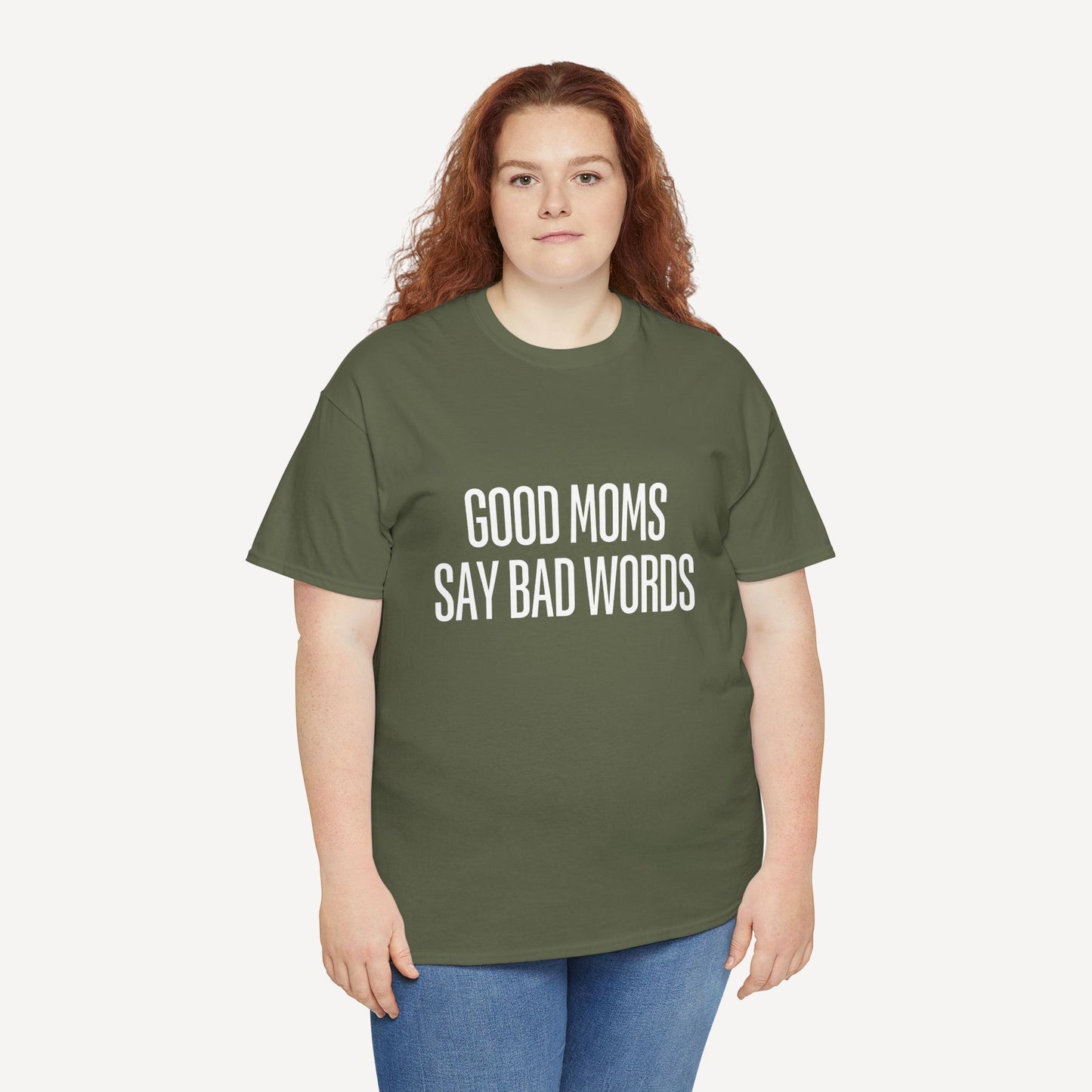 Good Moms Say Bad Words - Funny Mom T-Shirt - Women's Unisex Cotton T-Shirt Graphic Printed Design Casual Short Sleeve Tee Tops