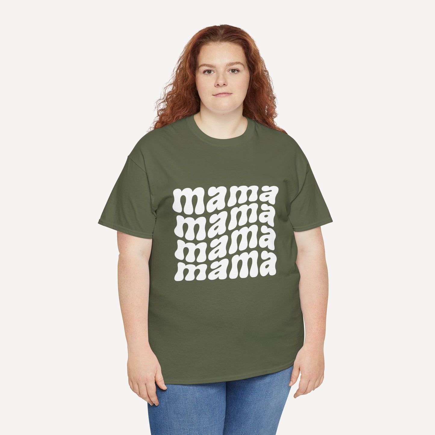 mama mama mama mama - Funny Mom T-Shirt - Women's Unisex Cotton T-Shirt Graphic Printed Design Casual Short Sleeve Tee Tops