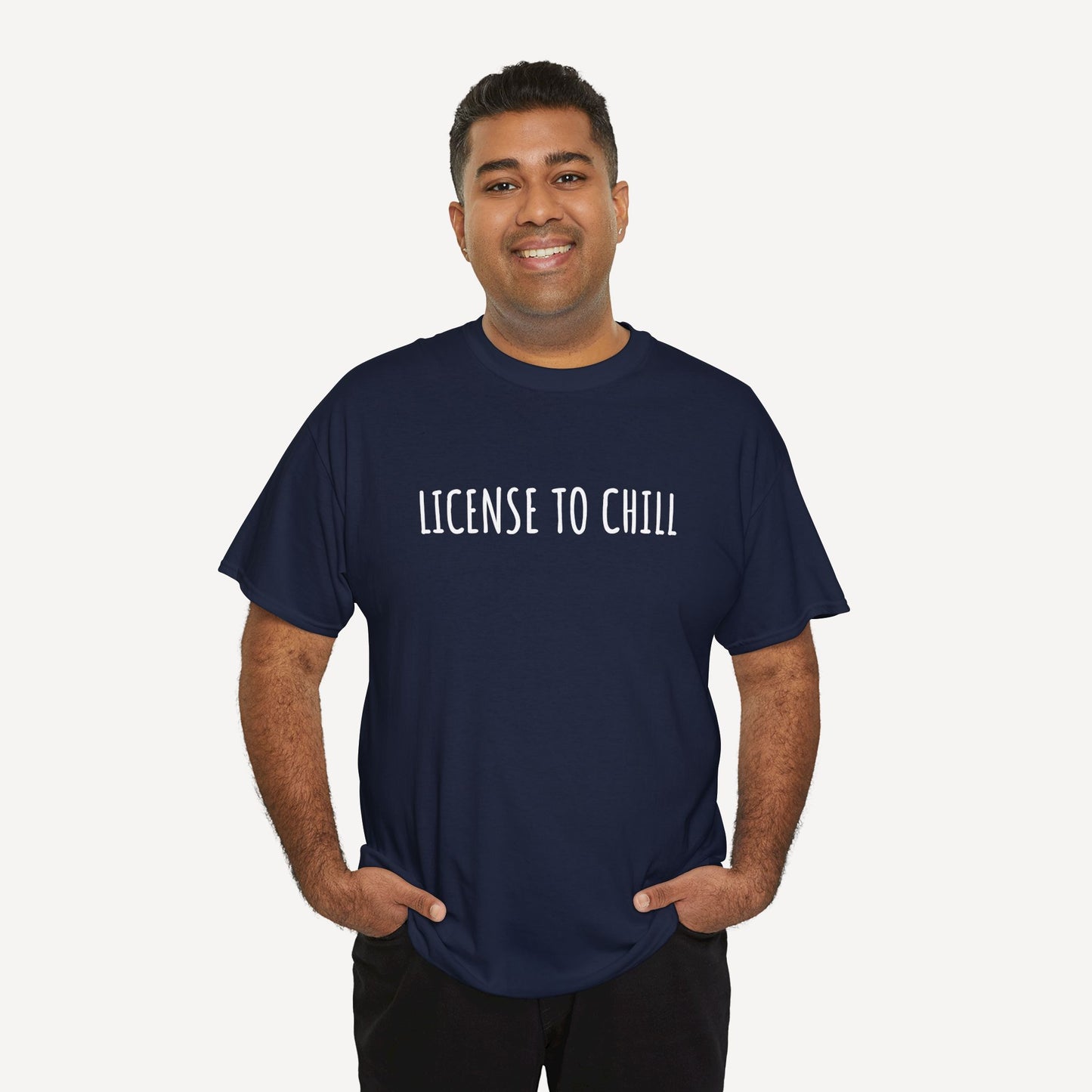 License to Chill - Funny Sayings for Men T-Shirts - Mens Unisex Cotton T-Shirt Graphic Printed Design Casual Short Sleeve Tee Tops