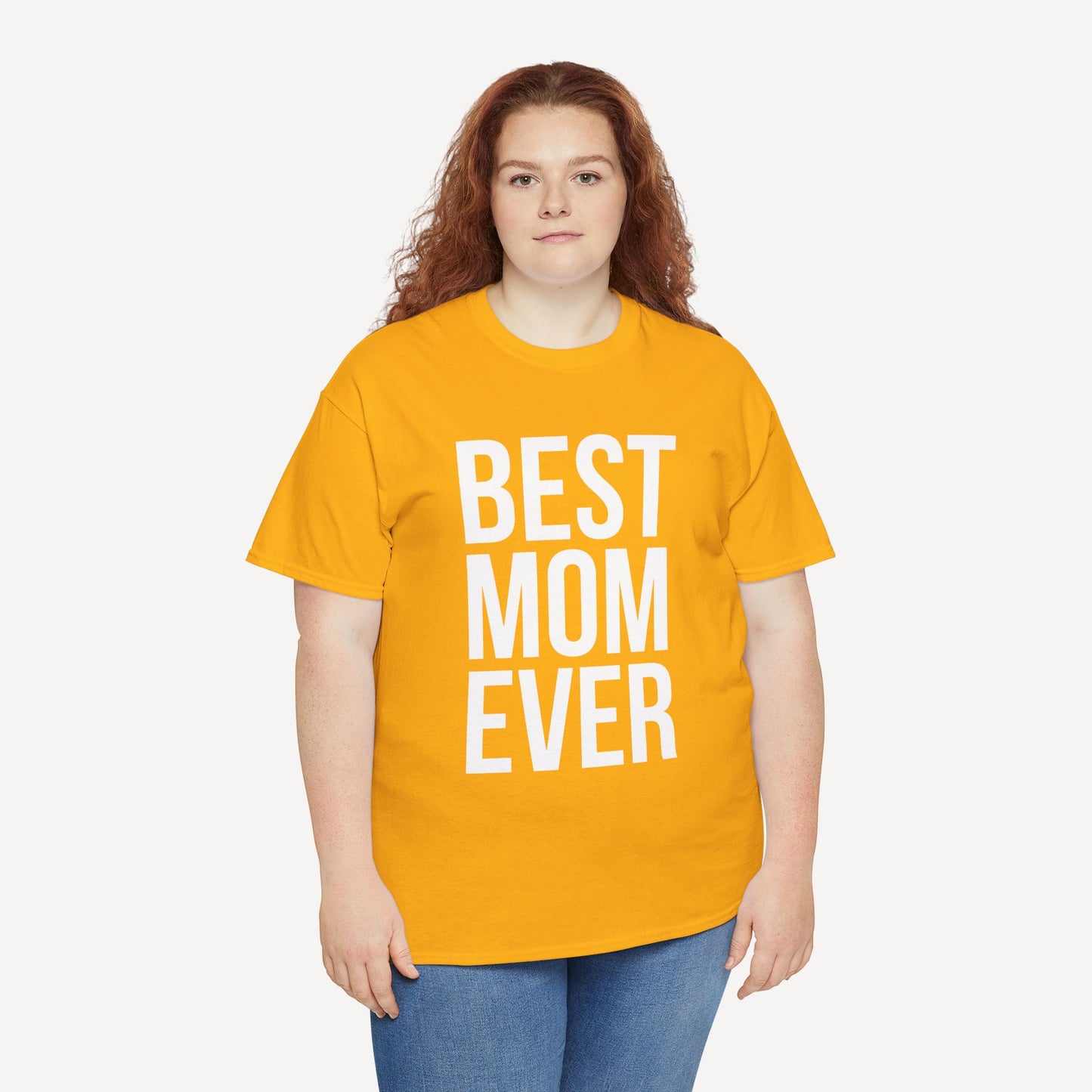 BEST MOM EVER - Funny Mom T-Shirt - Women's Unisex Cotton T-Shirt Graphic Printed Design Casual Short Sleeve Tee Tops