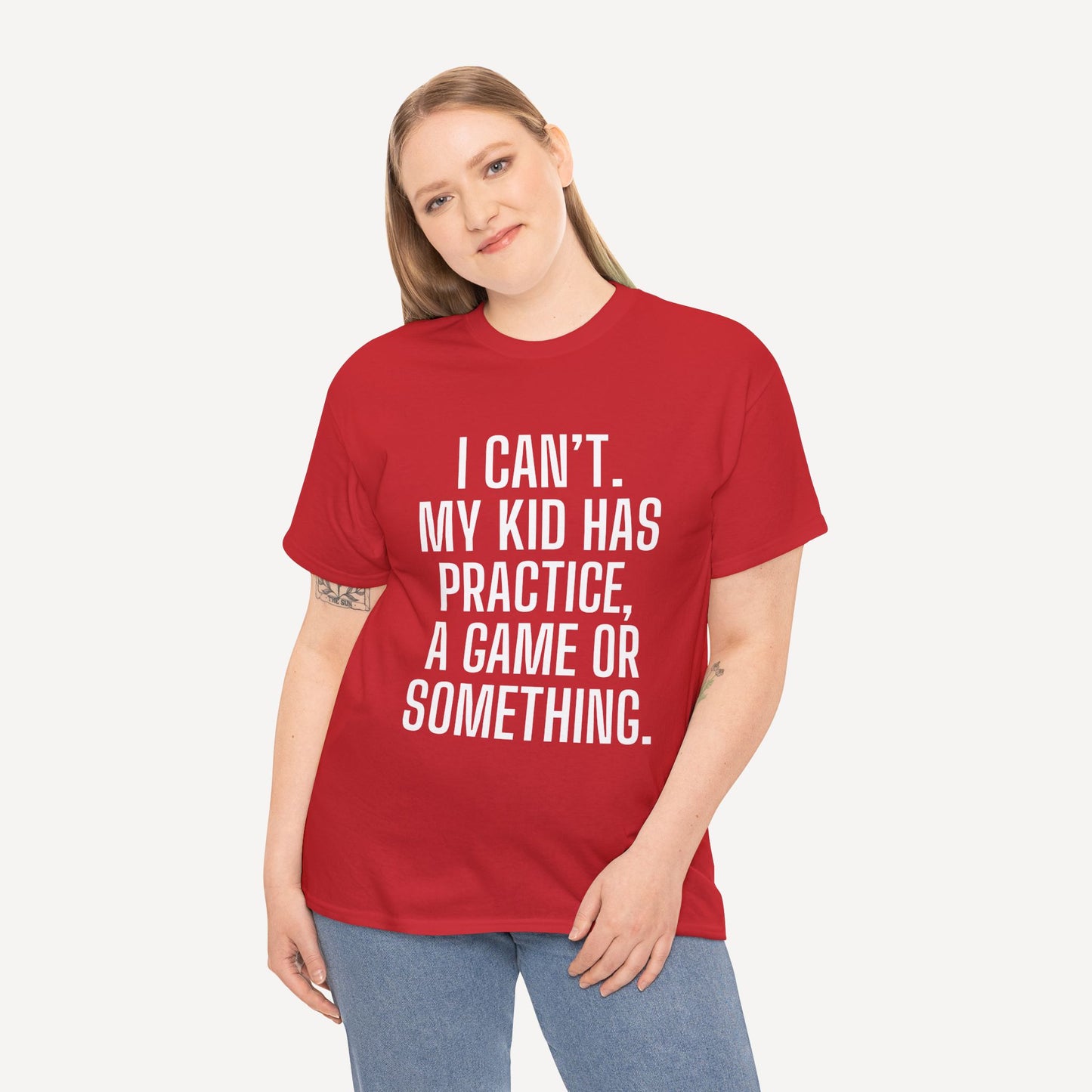 I Can’t. My Kid Has Practice, A Game Or Something. - Funny Mom T-Shirt - Women's Unisex Cotton T-Shirt Graphic Printed Design Casual Short Sleeve Tee Tops