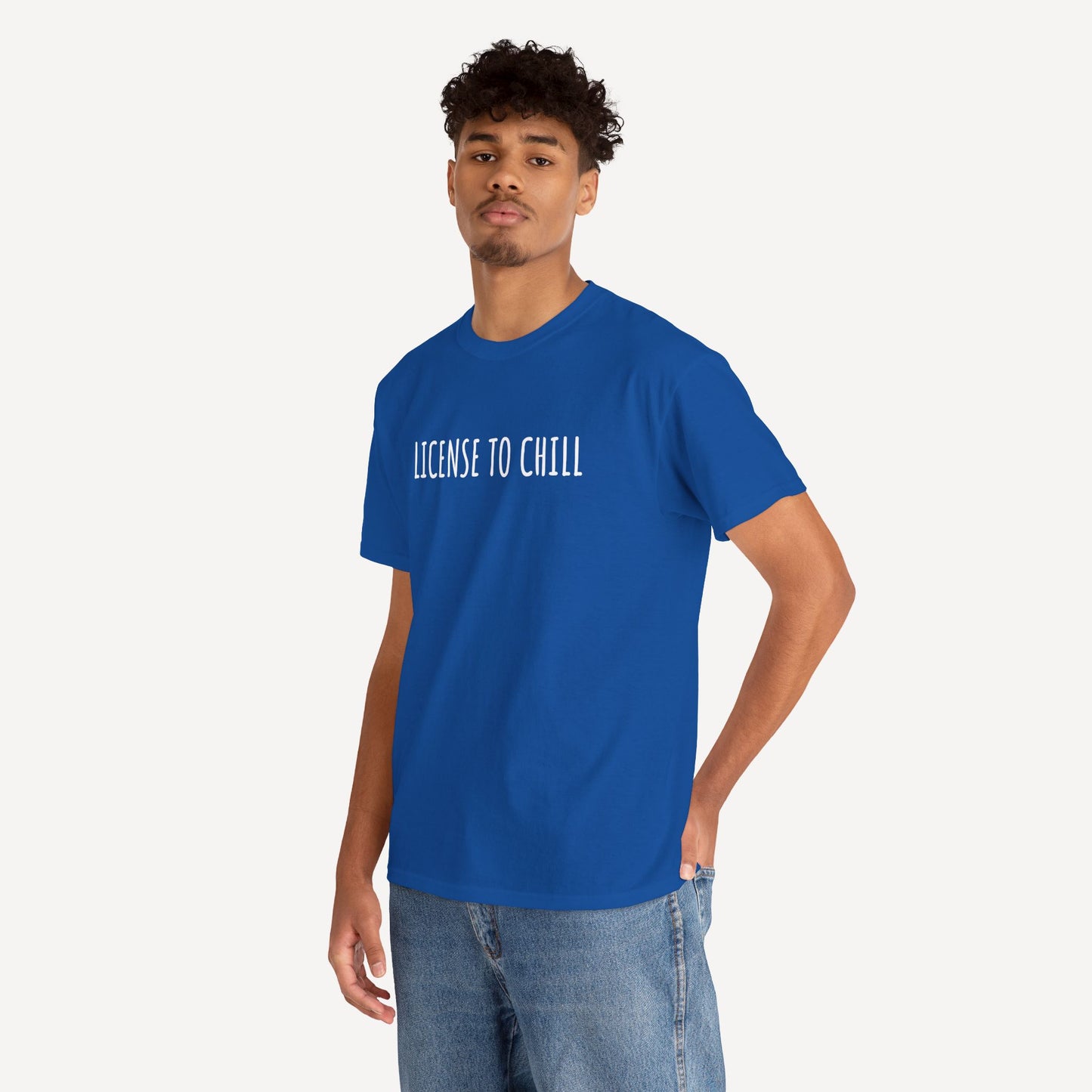 License to Chill - Funny Sayings for Men T-Shirts - Mens Unisex Cotton T-Shirt Graphic Printed Design Casual Short Sleeve Tee Tops
