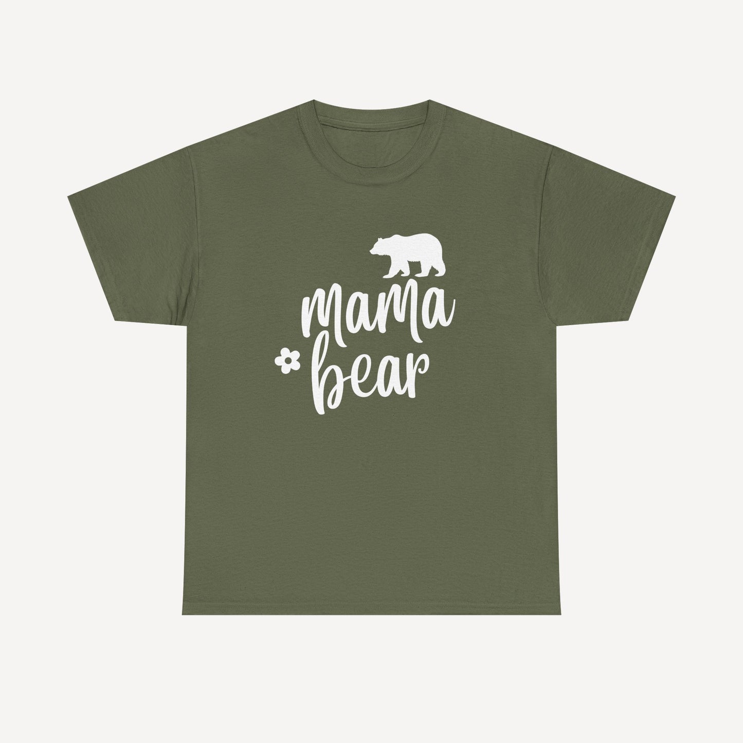 Mama Bear - Funny Mom T-Shirt - Women's Unisex Cotton T-Shirt Graphic Printed Design Casual Short Sleeve Tee Tops