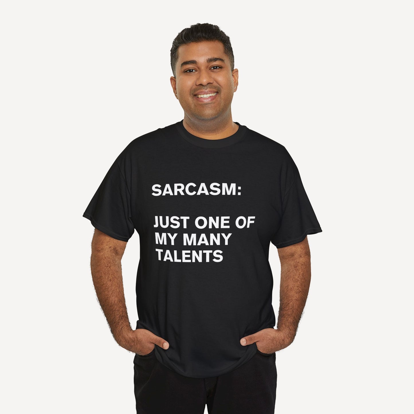 Sarcasm, Just One of My Many Talents - Funny Sayings for Men T-Shirts - Mens Unisex Cotton T-Shirt Graphic Printed Design Casual Short Sleeve Tee Tops