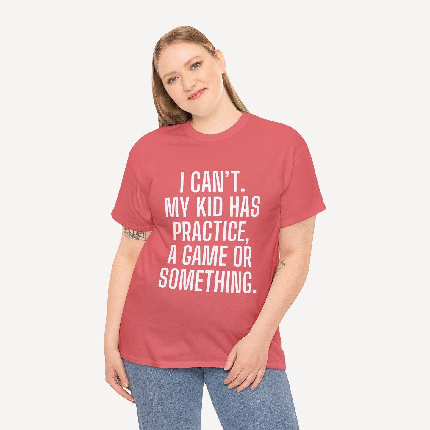 I Can’t. My Kid Has Practice, A Game Or Something. - Funny Mom T-Shirt - Women's Unisex Cotton T-Shirt Graphic Printed Design Casual Short Sleeve Tee Tops