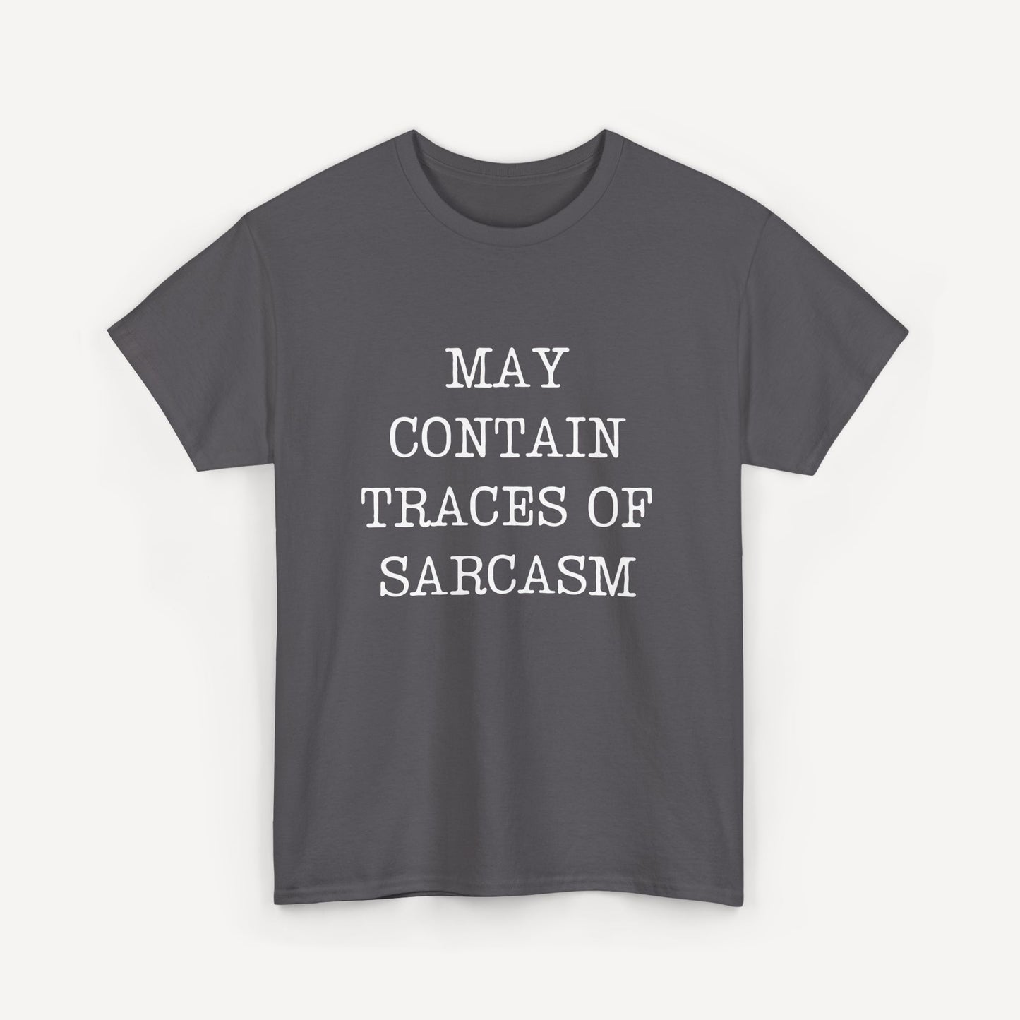 May Contain Traces of Sarcasm - Funny Sayings for Men T-Shirts - Mens Unisex Cotton T-Shirt Graphic Printed Design Casual Short Sleeve Tee Tops