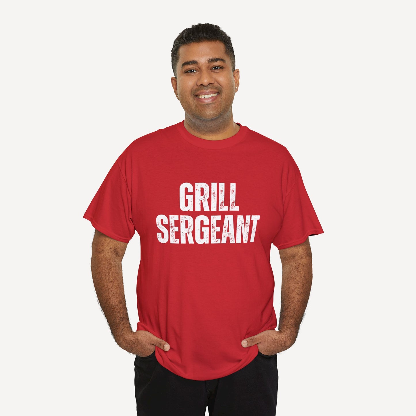 Grill Sergeant - Funny Sayings for Men T-Shirts - Mens Unisex Cotton T-Shirt Graphic Printed Design Casual Short Sleeve Tee Tops