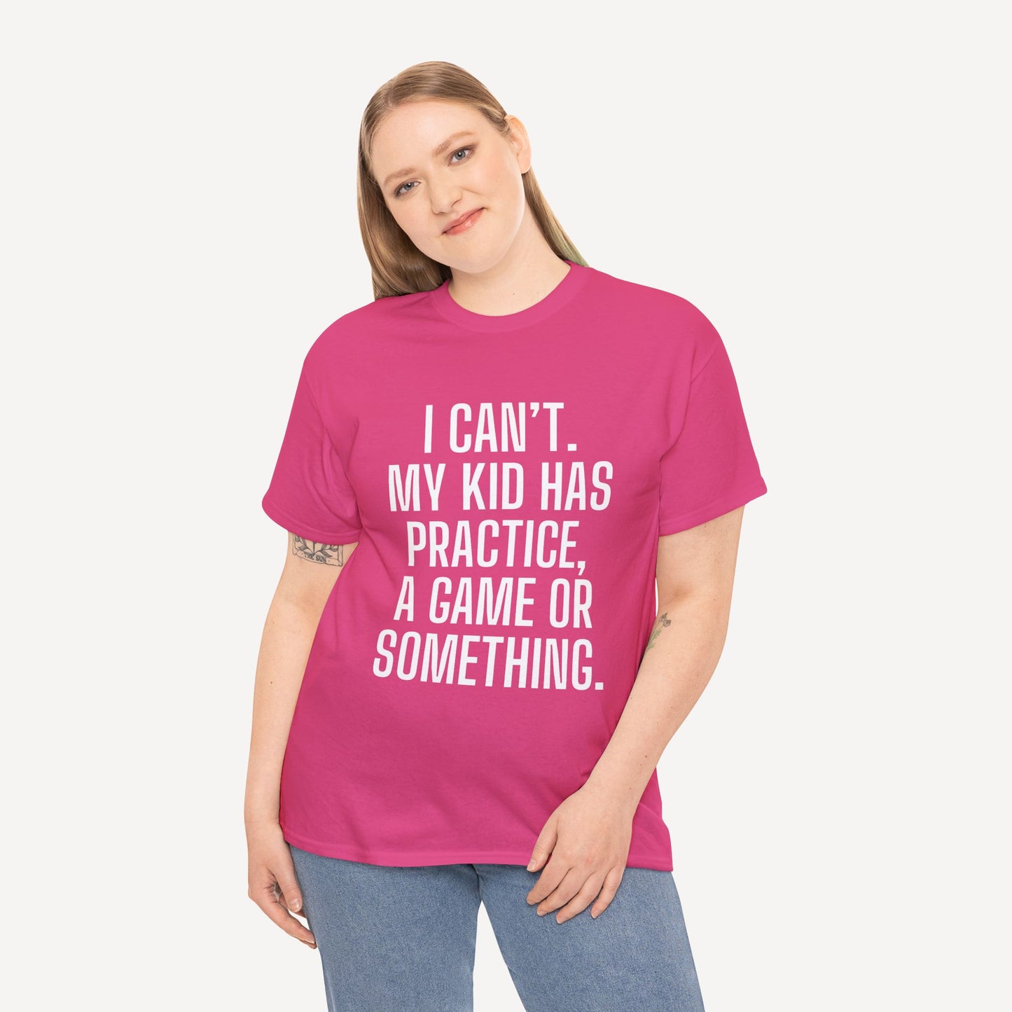 I Can’t. My Kid Has Practice, A Game Or Something. - Funny Mom T-Shirt - Women's Unisex Cotton T-Shirt Graphic Printed Design Casual Short Sleeve Tee Tops