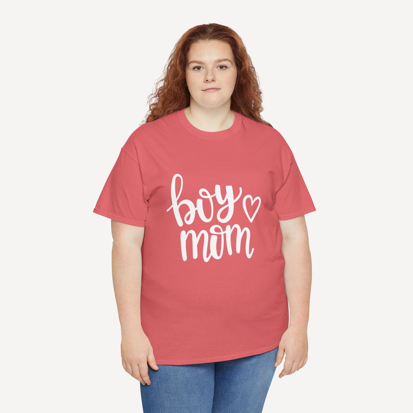 Boy Mom - Funny Mom T-Shirt - Women's Unisex Cotton T-Shirt Graphic Printed Design Casual Short Sleeve Tee Tops