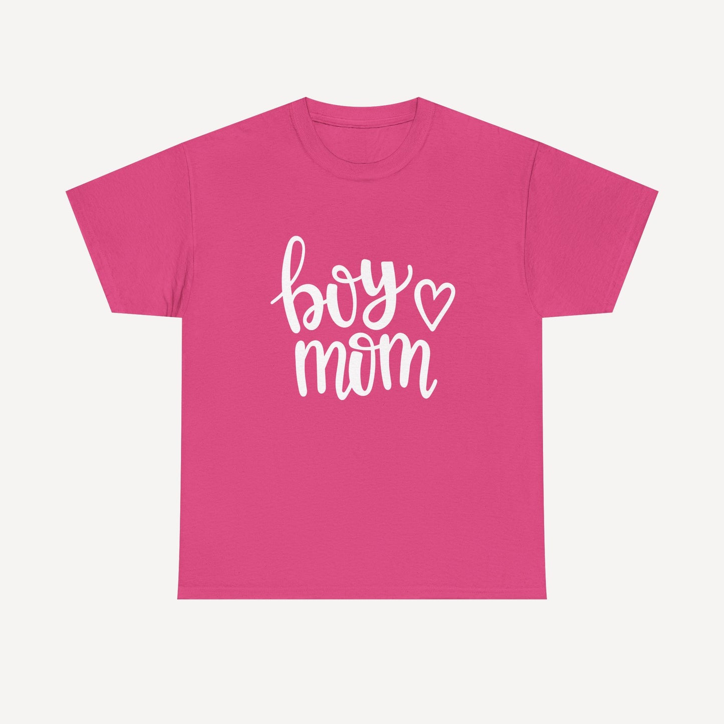 Boy Mom - Funny Mom T-Shirt - Women's Unisex Cotton T-Shirt Graphic Printed Design Casual Short Sleeve Tee Tops
