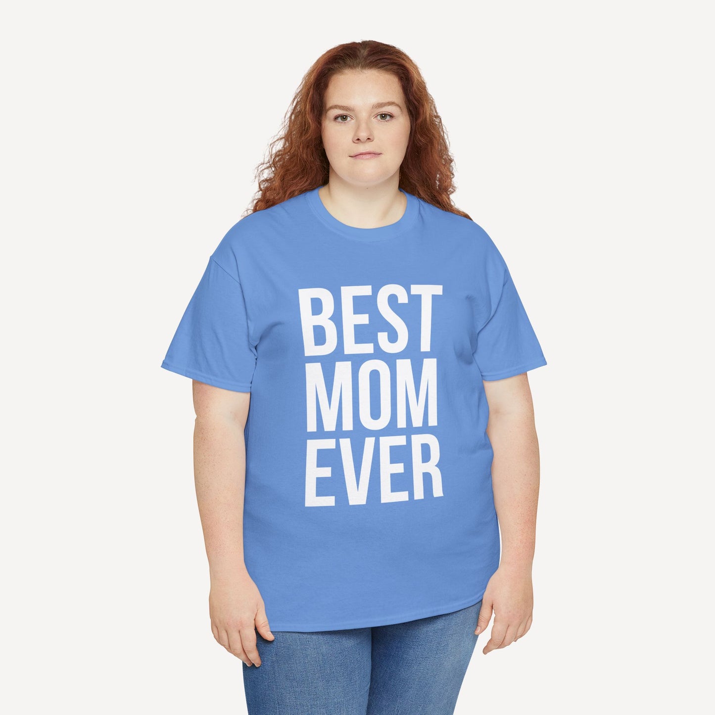 BEST MOM EVER - Funny Mom T-Shirt - Women's Unisex Cotton T-Shirt Graphic Printed Design Casual Short Sleeve Tee Tops