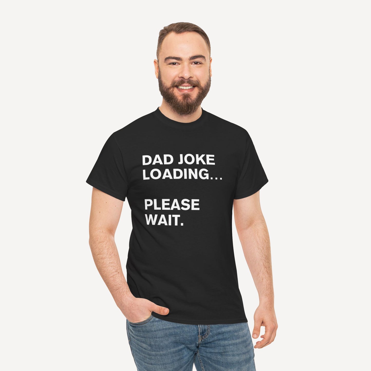 Dad joke loading… please wait. - Funny Sayings for Men T-Shirts - Mens Unisex Cotton T-Shirt Graphic Printed Design Casual Short Sleeve Tee Tops