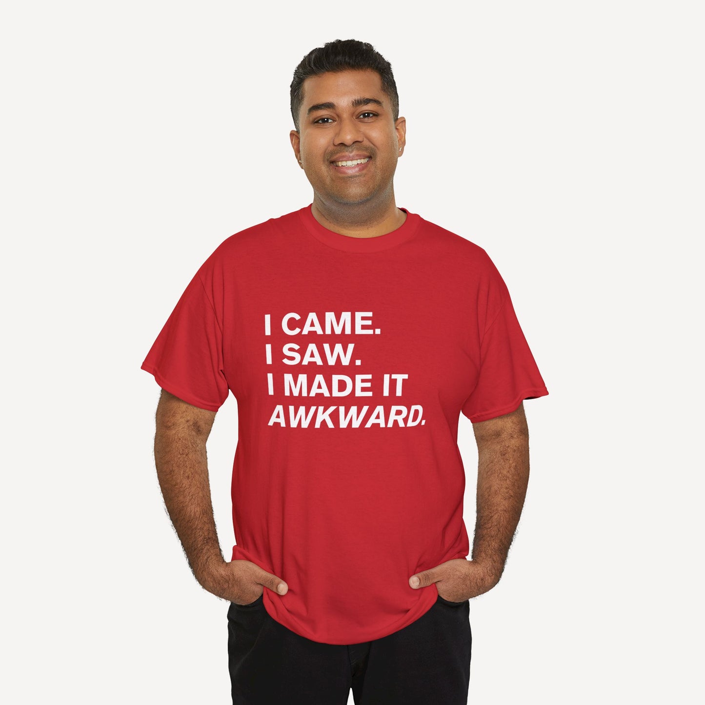 I Came. I Saw. I Made it Awkward. - Funny Sayings for Men T-Shirts - Mens Unisex Cotton T-Shirt Graphic Printed Design Casual Short Sleeve Tee Tops