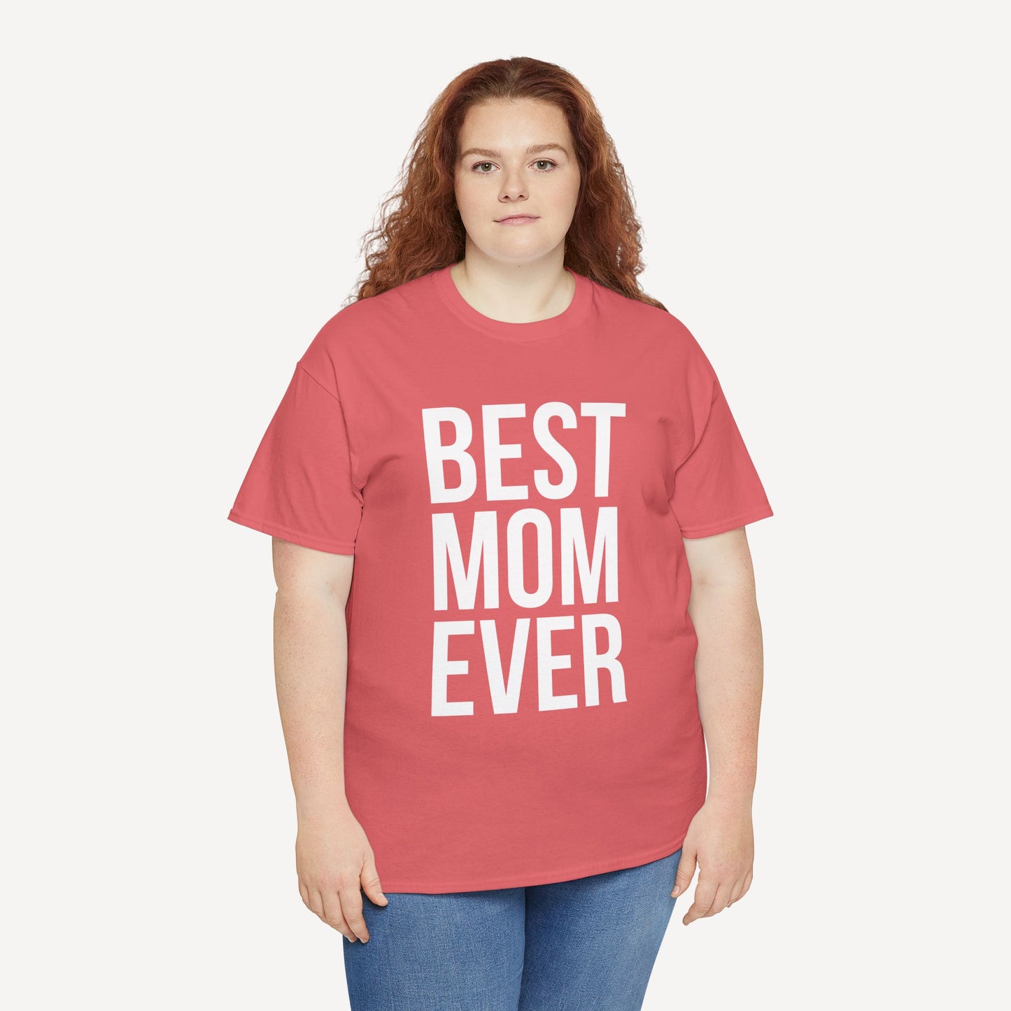 BEST MOM EVER - Funny Mom T-Shirt - Women's Unisex Cotton T-Shirt Graphic Printed Design Casual Short Sleeve Tee Tops
