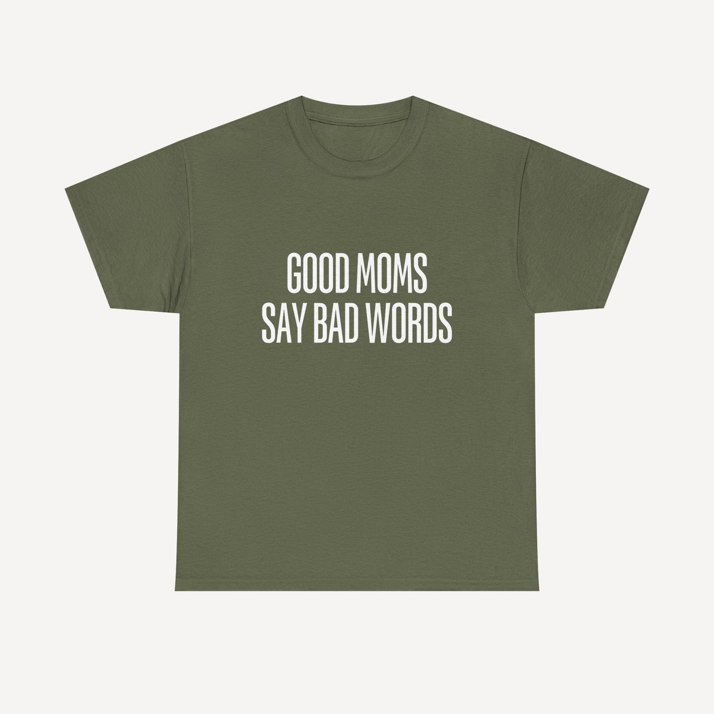Good Moms Say Bad Words - Funny Mom T-Shirt - Women's Unisex Cotton T-Shirt Graphic Printed Design Casual Short Sleeve Tee Tops