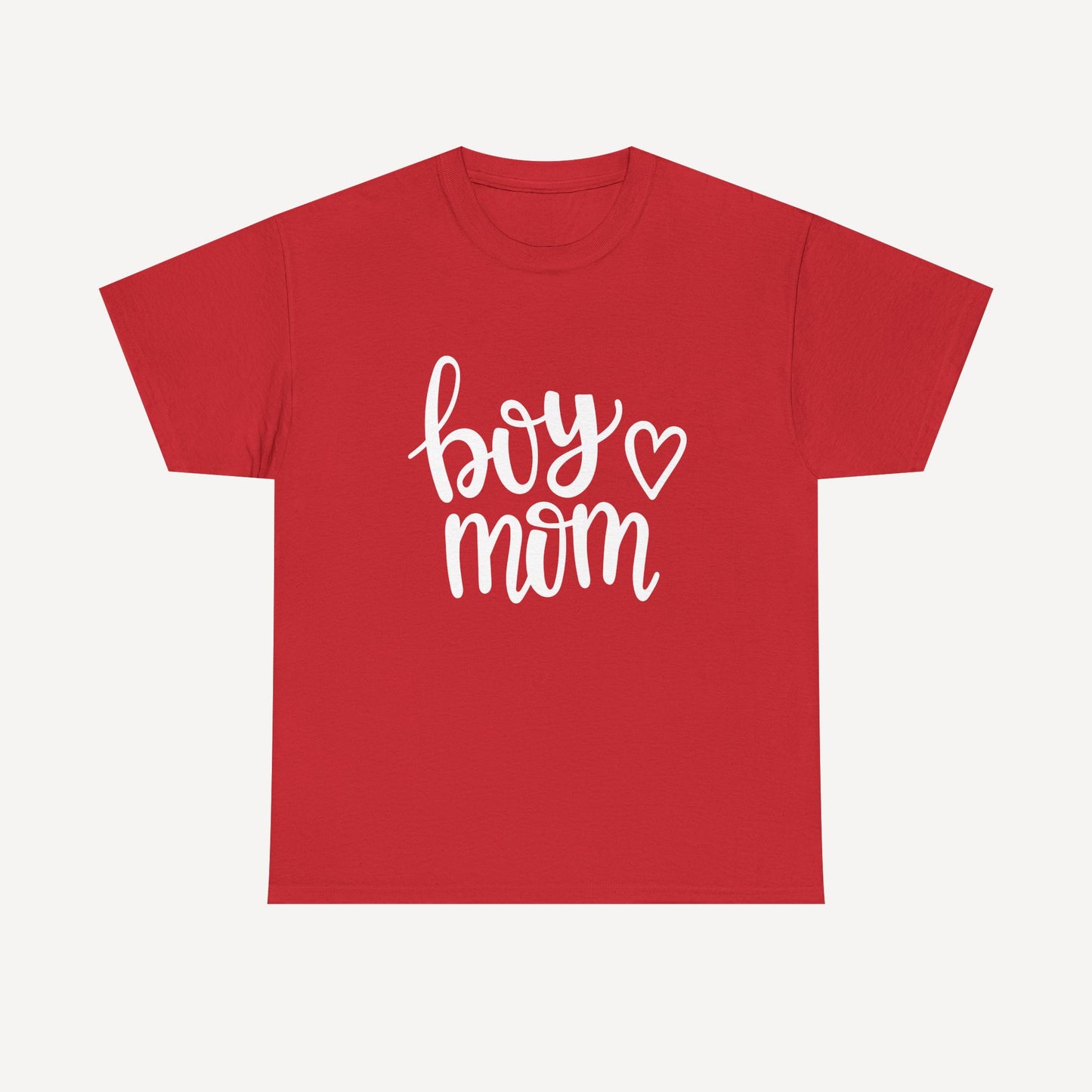 Boy Mom - Funny Mom T-Shirt - Women's Unisex Cotton T-Shirt Graphic Printed Design Casual Short Sleeve Tee Tops