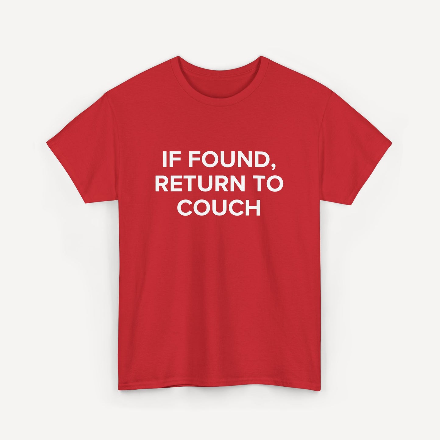 If Found, Return to Couch - Funny Sayings for Men T-Shirts - Mens Unisex Cotton T-Shirt Graphic Printed Design Casual Short Sleeve Tee Tops