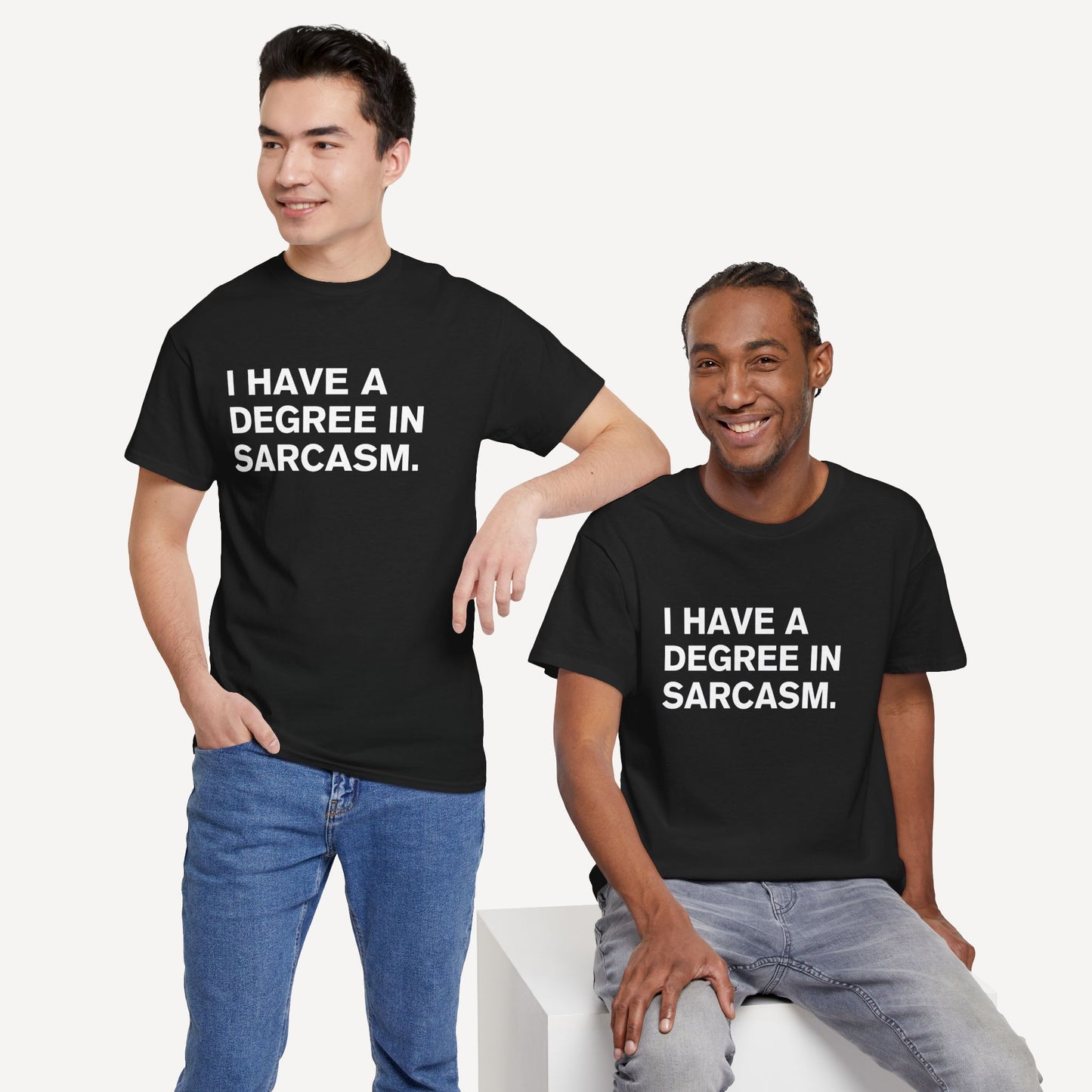 I have a degree in sarcasm. - Funny Sayings for Men T-Shirts - Mens Unisex Cotton T-Shirt Graphic Printed Design Casual Short Sleeve Tee Tops