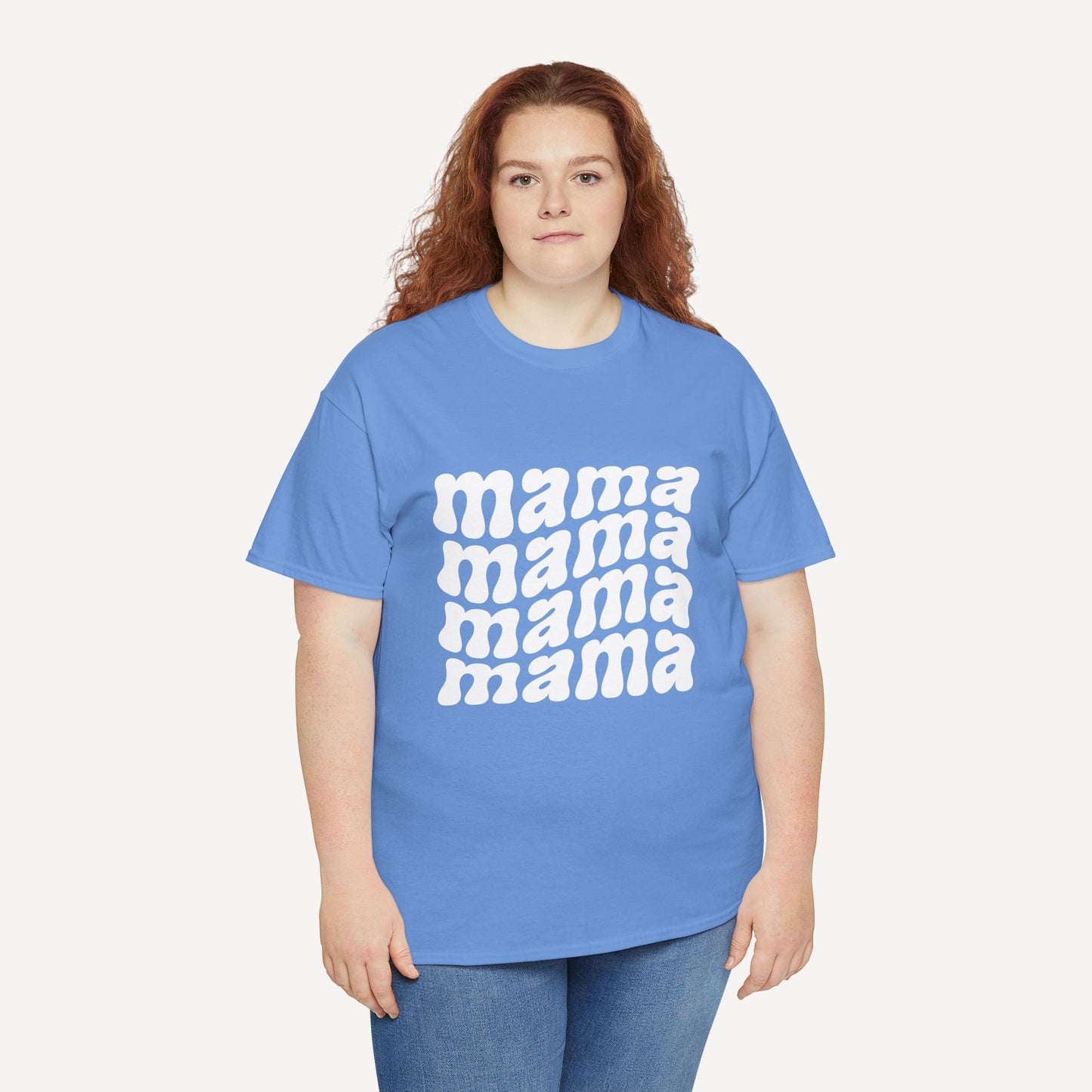 mama mama mama mama - Funny Mom T-Shirt - Women's Unisex Cotton T-Shirt Graphic Printed Design Casual Short Sleeve Tee Tops