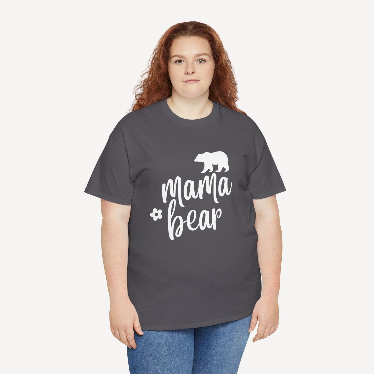 Mama Bear - Funny Mom T-Shirt - Women's Unisex Cotton T-Shirt Graphic Printed Design Casual Short Sleeve Tee Tops