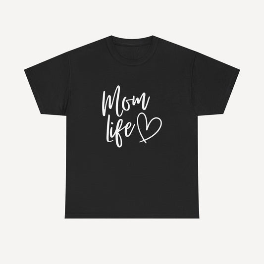 Mom Life - Funny Mom T-Shirt - Women's Unisex Cotton T-Shirt Graphic Printed Design Casual Short Sleeve Tee Tops