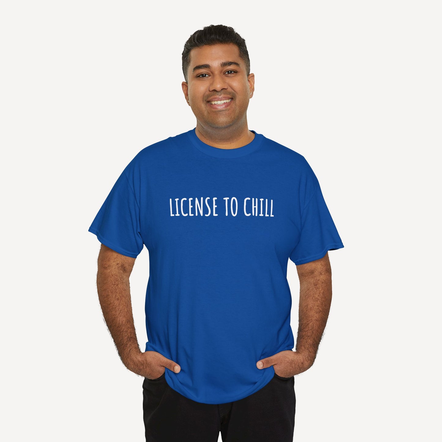License to Chill - Funny Sayings for Men T-Shirts - Mens Unisex Cotton T-Shirt Graphic Printed Design Casual Short Sleeve Tee Tops