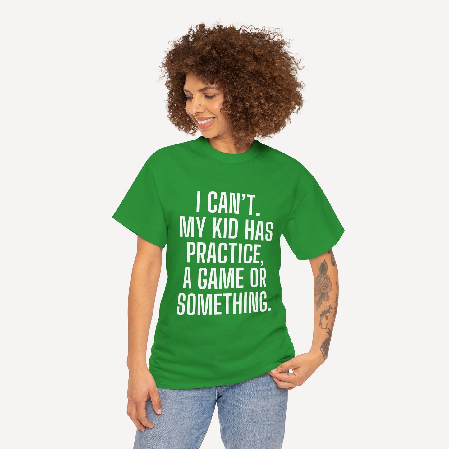 I Can’t. My Kid Has Practice, A Game Or Something. - Funny Mom T-Shirt - Women's Unisex Cotton T-Shirt Graphic Printed Design Casual Short Sleeve Tee Tops