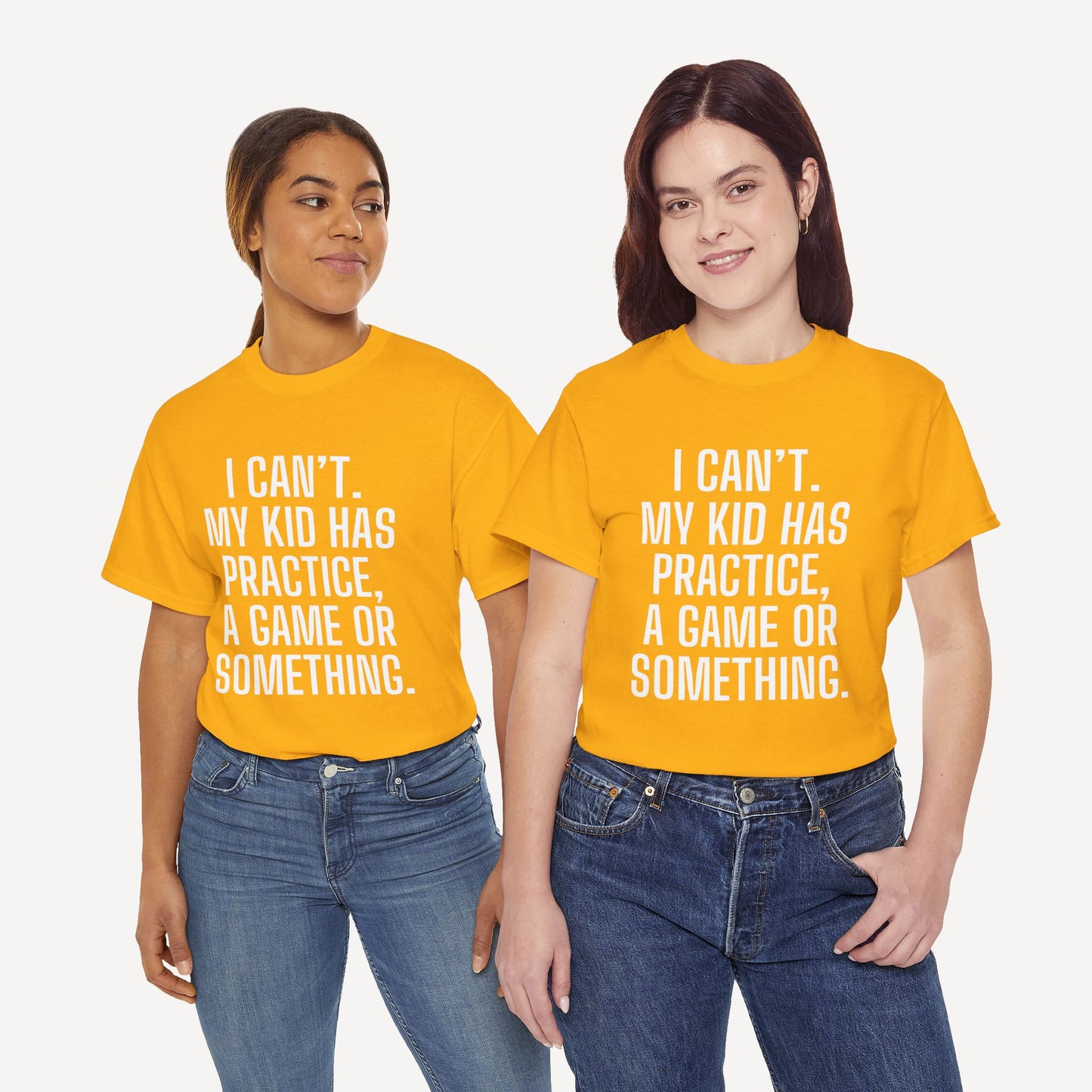 I Can’t. My Kid Has Practice, A Game Or Something. - Funny Mom T-Shirt - Women's Unisex Cotton T-Shirt Graphic Printed Design Casual Short Sleeve Tee Tops