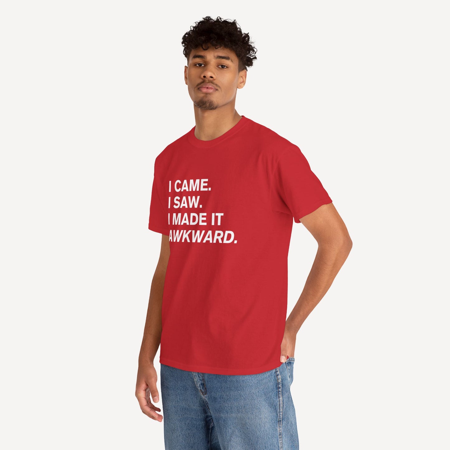 I Came. I Saw. I Made it Awkward. - Funny Sayings for Men T-Shirts - Mens Unisex Cotton T-Shirt Graphic Printed Design Casual Short Sleeve Tee Tops