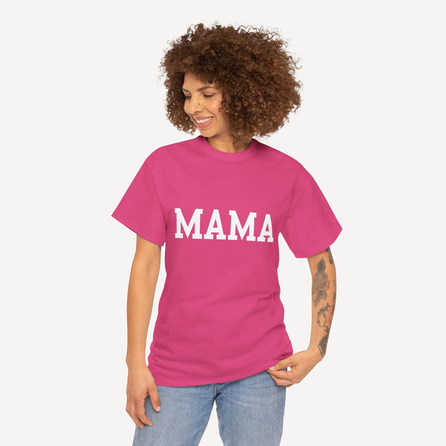 MAMA - Funny Mom T-Shirt - Women's Unisex Cotton T-Shirt Graphic Printed Design Casual Short Sleeve Tee Tops 2