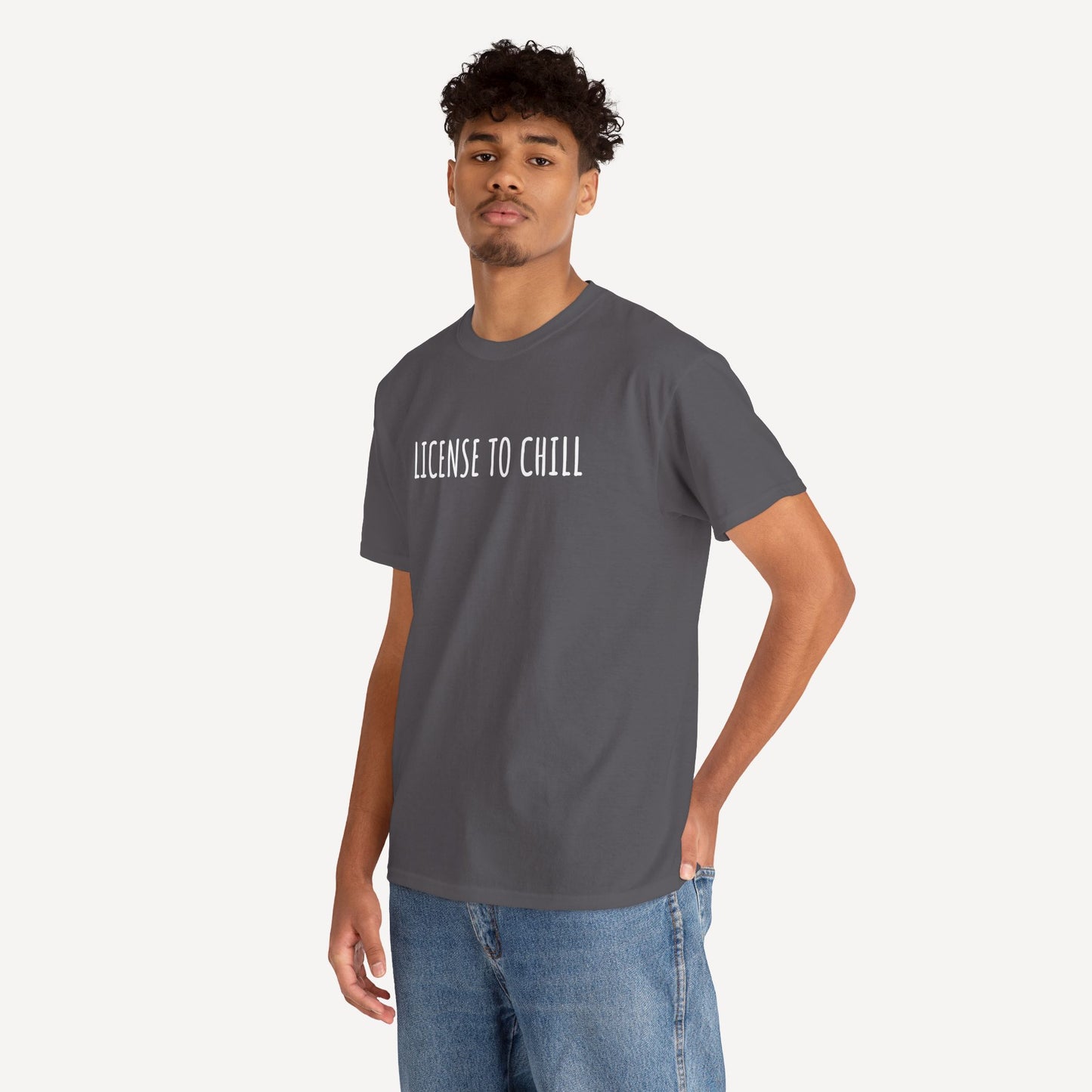 License to Chill - Funny Sayings for Men T-Shirts - Mens Unisex Cotton T-Shirt Graphic Printed Design Casual Short Sleeve Tee Tops