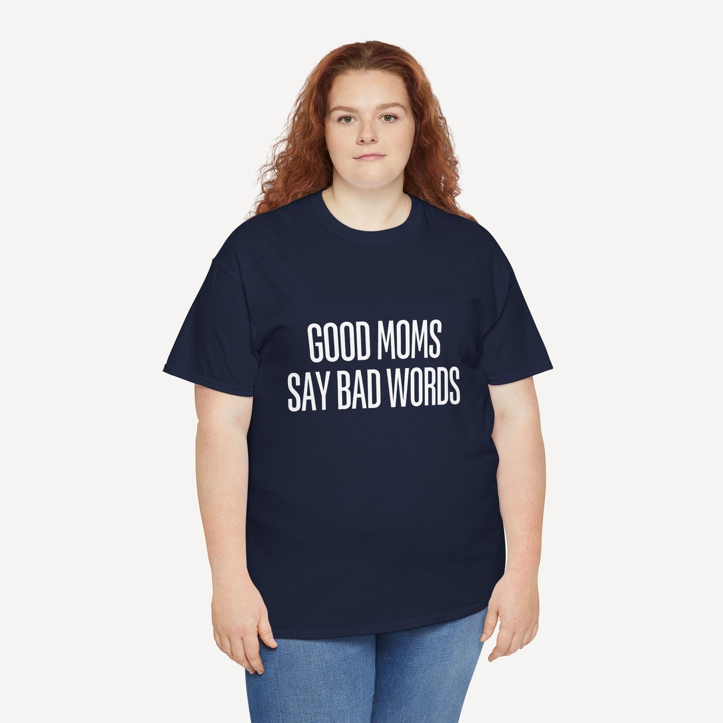 Good Moms Say Bad Words - Funny Mom T-Shirt - Women's Unisex Cotton T-Shirt Graphic Printed Design Casual Short Sleeve Tee Tops