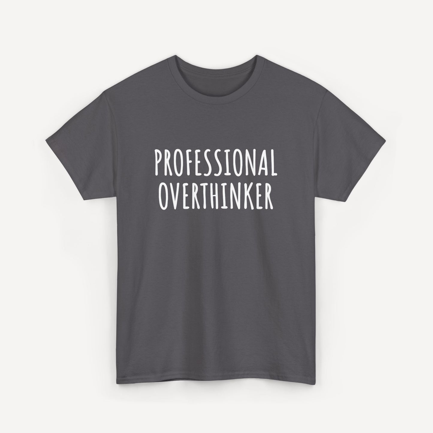 Professional Overthinker - Funny Sayings for Men T-Shirts - Mens Unisex Cotton T-Shirt Graphic Printed Design Casual Short Sleeve Tee Tops