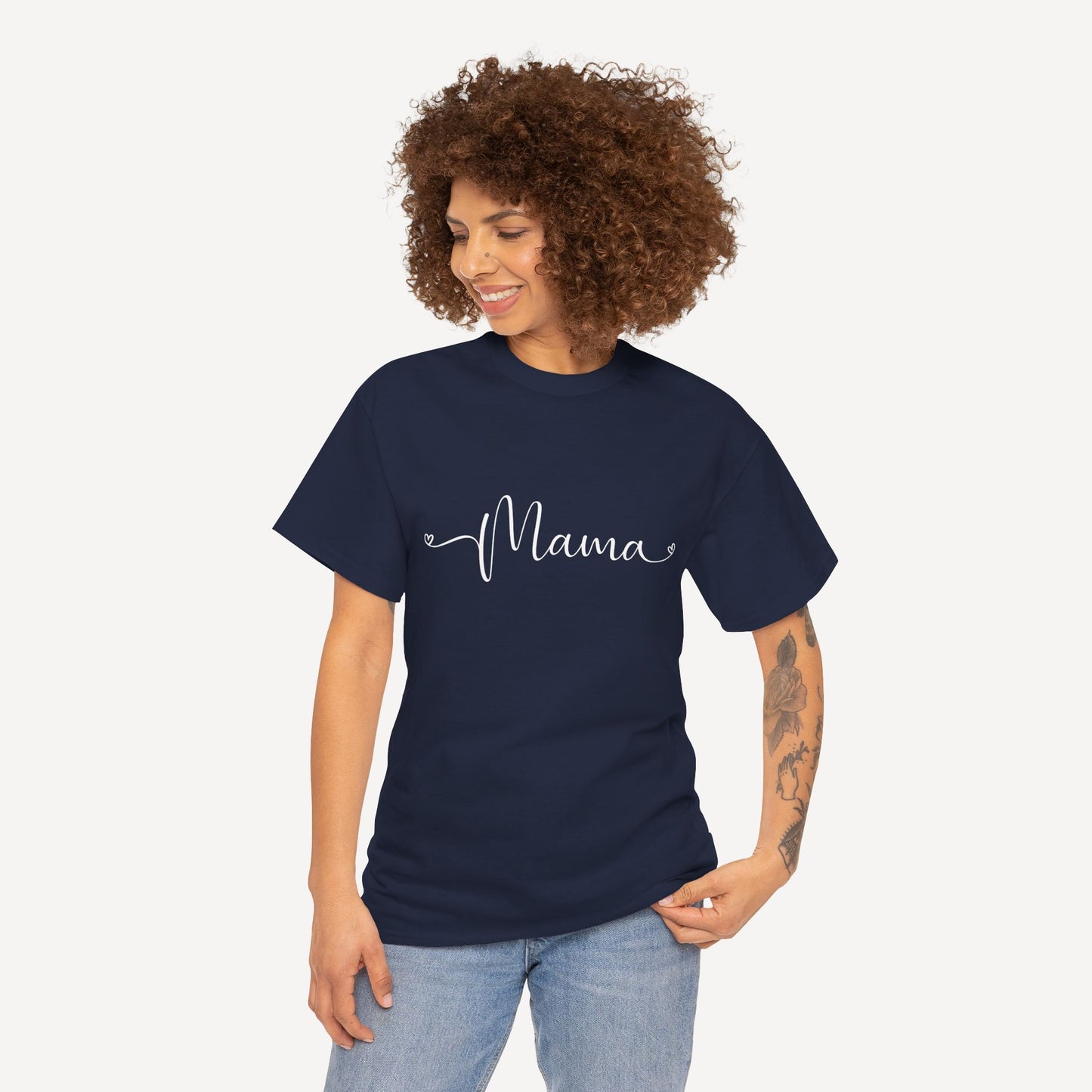 Mama - Funny Mom T-Shirt - Women's Unisex Cotton T-Shirt Graphic Printed Design Casual Short Sleeve Tee Tops