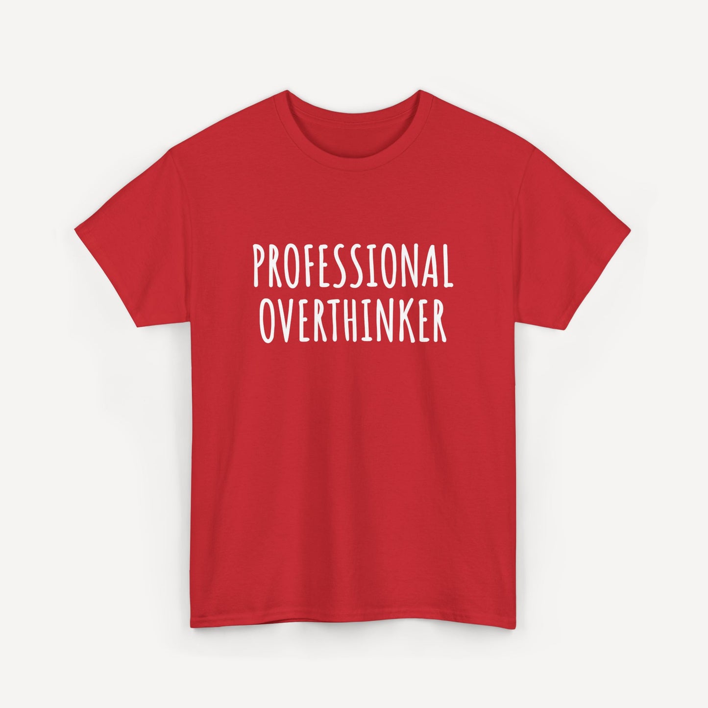 Professional Overthinker - Funny Sayings for Men T-Shirts - Mens Unisex Cotton T-Shirt Graphic Printed Design Casual Short Sleeve Tee Tops