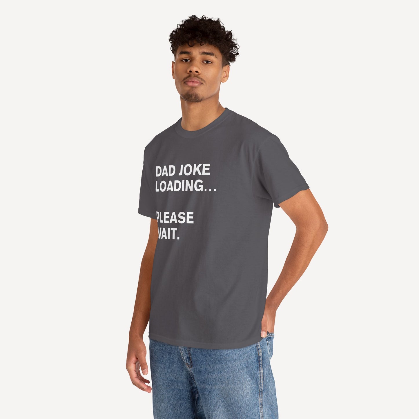 Dad joke loading… please wait. - Funny Sayings for Men T-Shirts - Mens Unisex Cotton T-Shirt Graphic Printed Design Casual Short Sleeve Tee Tops