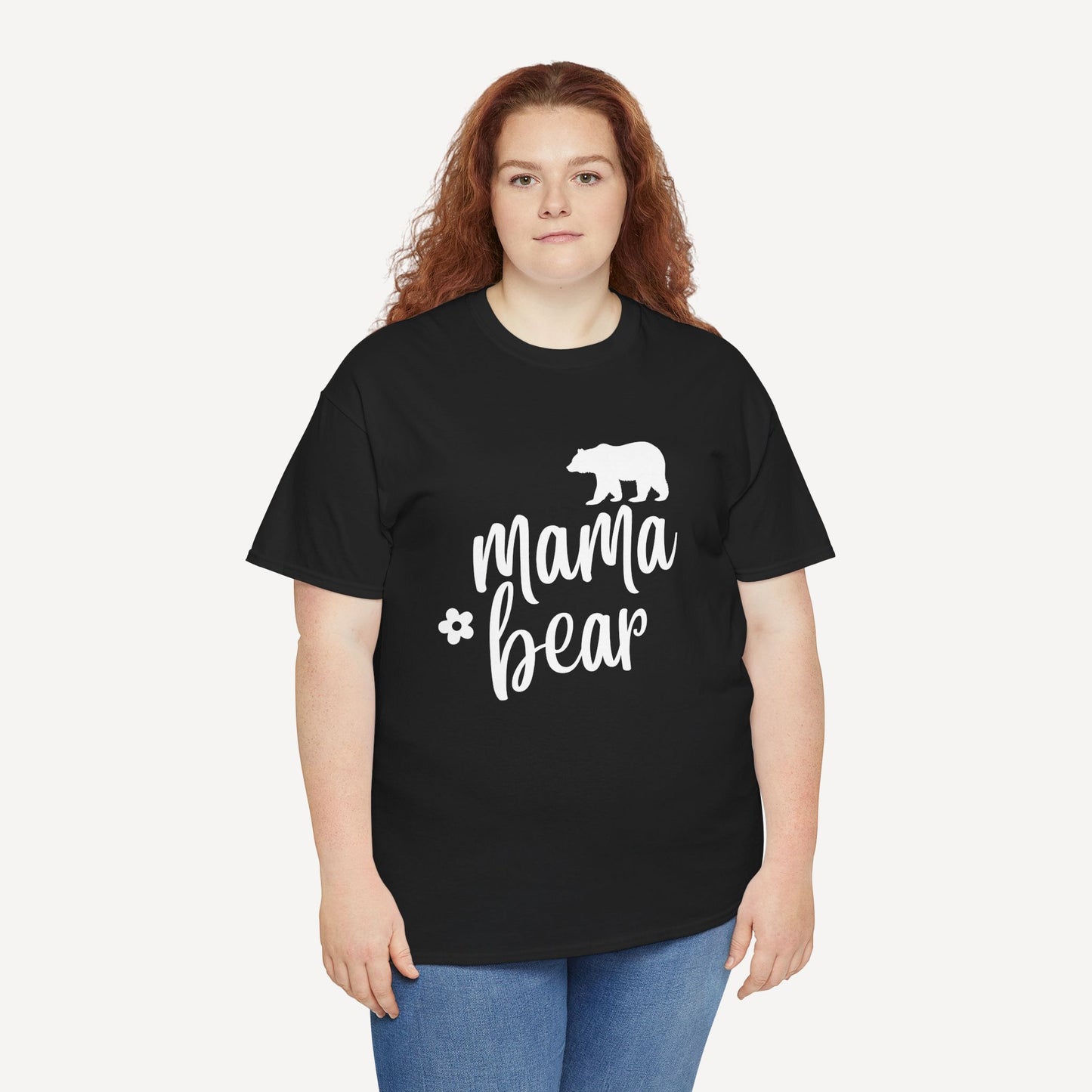 Mama Bear - Funny Mom T-Shirt - Women's Unisex Cotton T-Shirt Graphic Printed Design Casual Short Sleeve Tee Tops