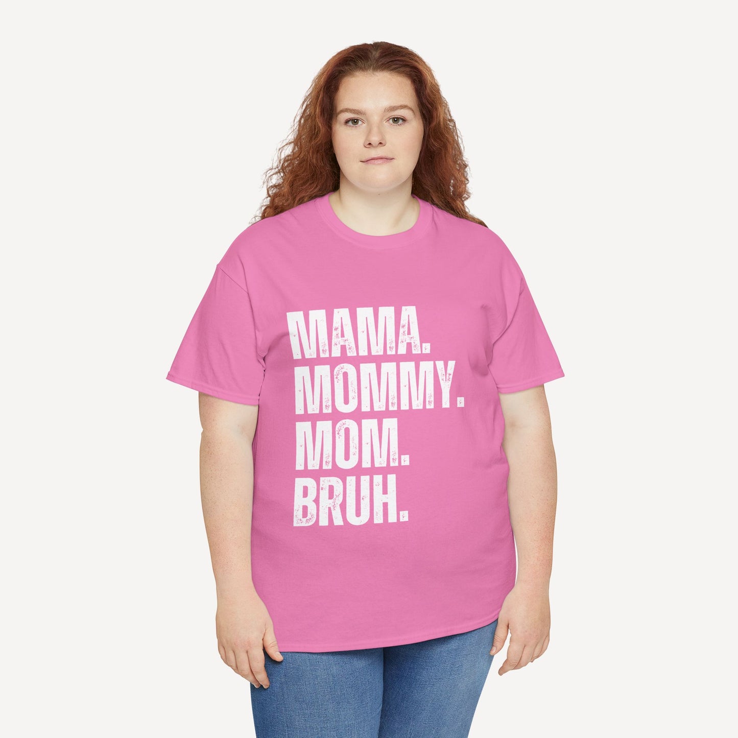 Mama. Mommy. Mom. Bruh. - Funny Mom T-Shirt - Women's Unisex Cotton T-Shirt Graphic Printed Design Casual Short Sleeve Tee Tops