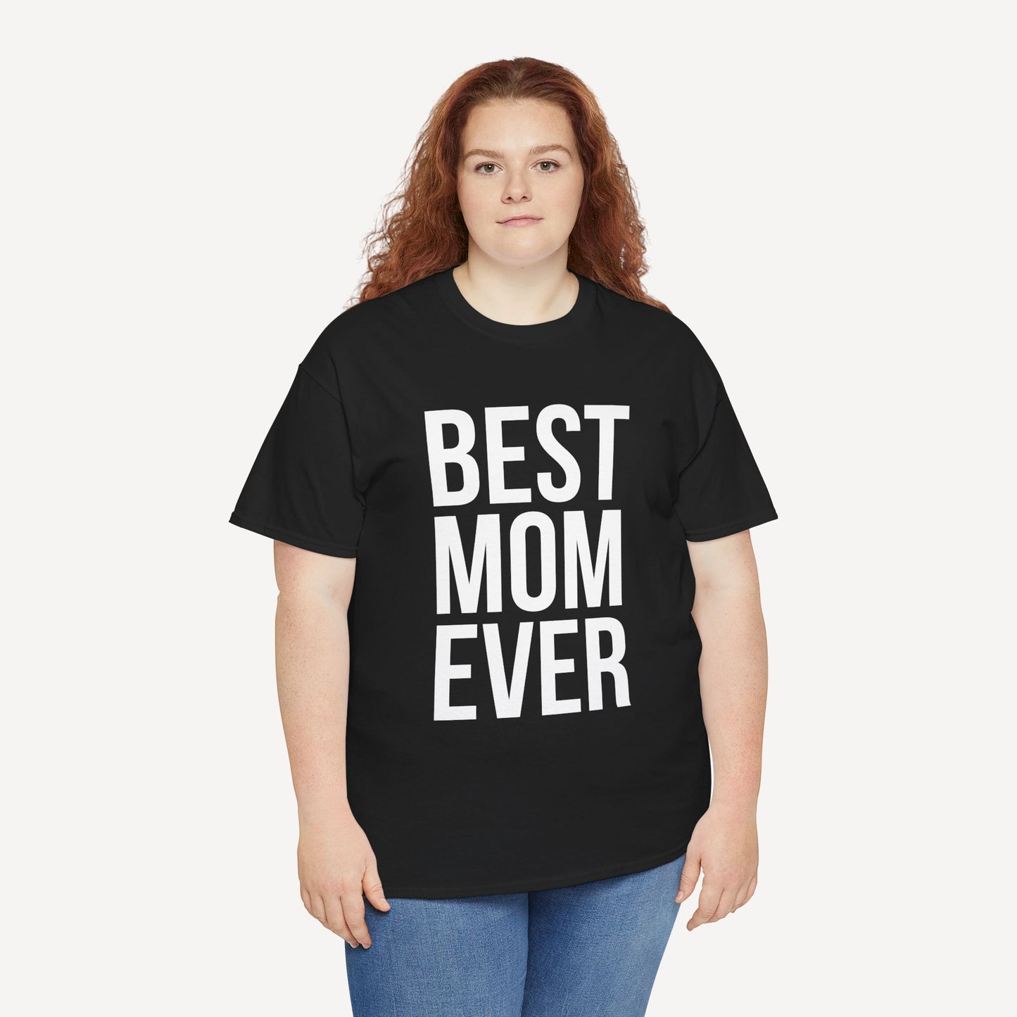 BEST MOM EVER - Funny Mom T-Shirt - Women's Unisex Cotton T-Shirt Graphic Printed Design Casual Short Sleeve Tee Tops