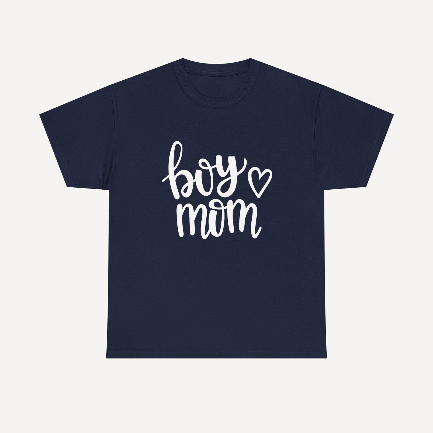Boy Mom - Funny Mom T-Shirt - Women's Unisex Cotton T-Shirt Graphic Printed Design Casual Short Sleeve Tee Tops