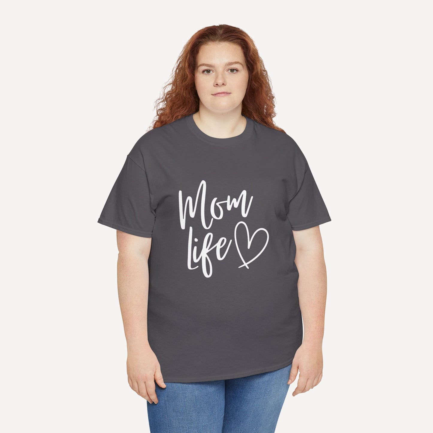 Mom Life - Funny Mom T-Shirt - Women's Unisex Cotton T-Shirt Graphic Printed Design Casual Short Sleeve Tee Tops