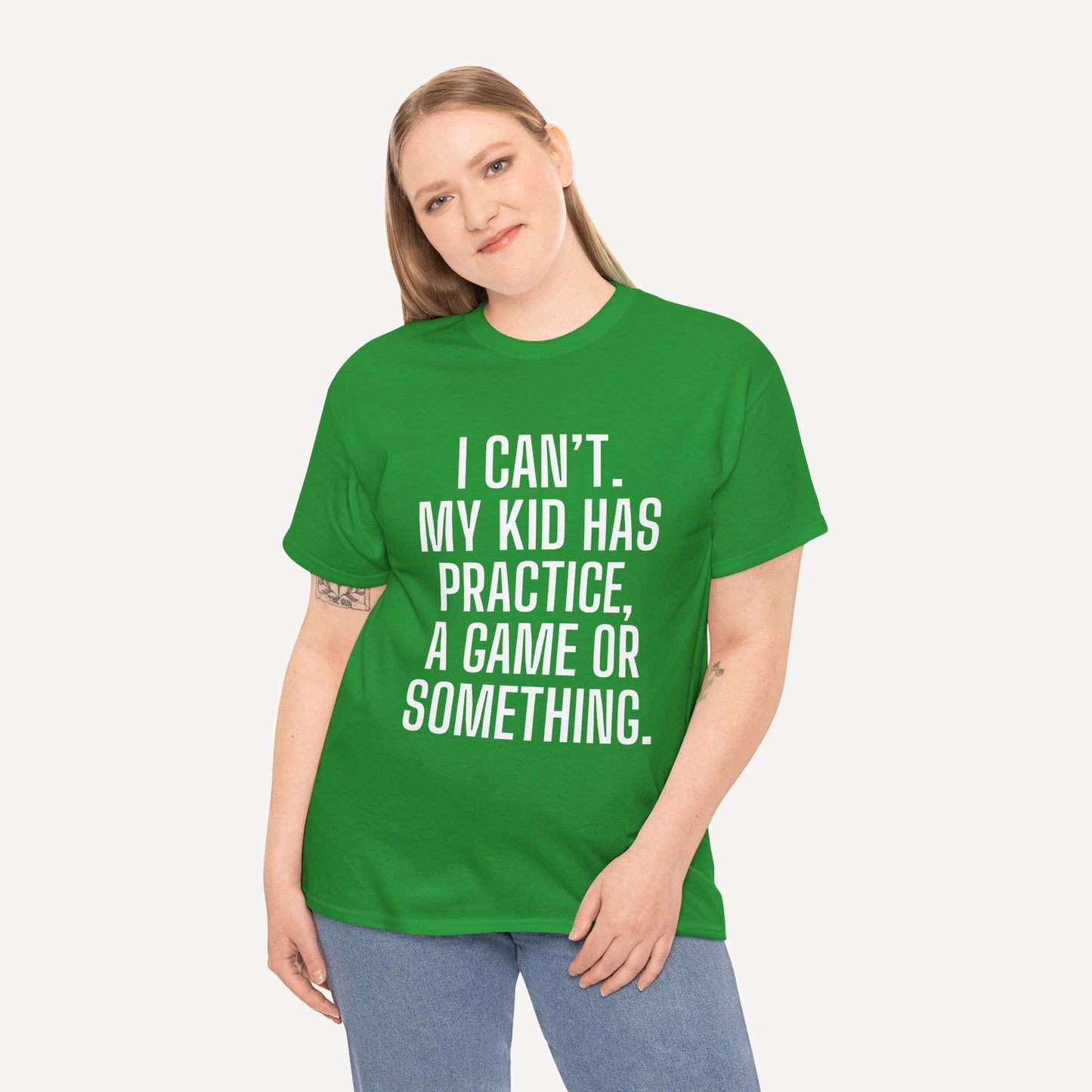 I Can’t. My Kid Has Practice, A Game Or Something. - Funny Mom T-Shirt - Women's Unisex Cotton T-Shirt Graphic Printed Design Casual Short Sleeve Tee Tops