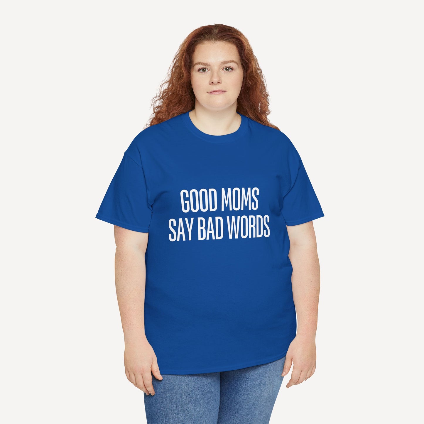 Good Moms Say Bad Words - Funny Mom T-Shirt - Women's Unisex Cotton T-Shirt Graphic Printed Design Casual Short Sleeve Tee Tops