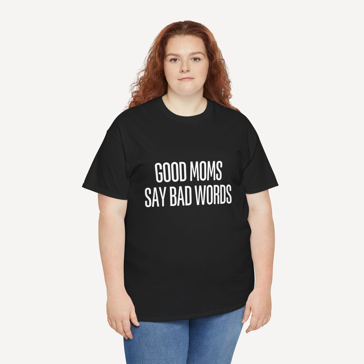 Good Moms Say Bad Words - Funny Mom T-Shirt - Women's Unisex Cotton T-Shirt Graphic Printed Design Casual Short Sleeve Tee Tops