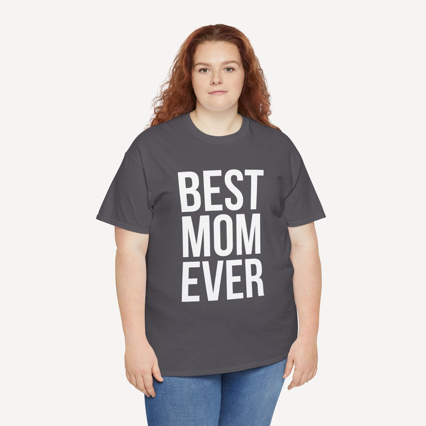 BEST MOM EVER - Funny Mom T-Shirt - Women's Unisex Cotton T-Shirt Graphic Printed Design Casual Short Sleeve Tee Tops